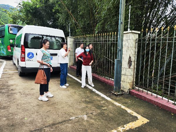实地了解龙卷风对院围墙外的竹林破坏情况